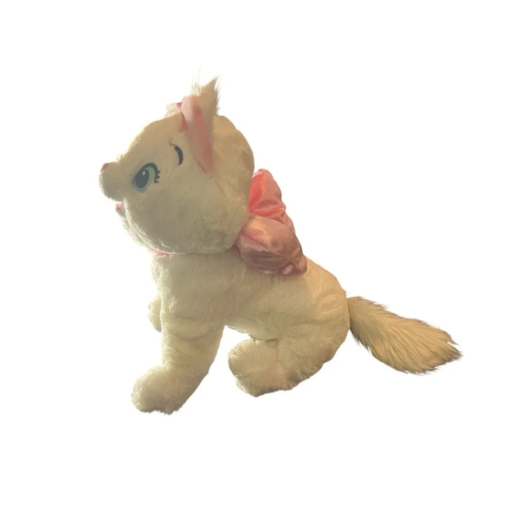 Disney Marie Aristocats Plush White Cat Pink‎ Bow 12